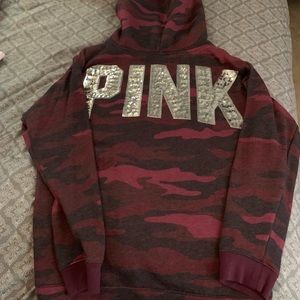 Vs PINK Camo Bling Hoodie